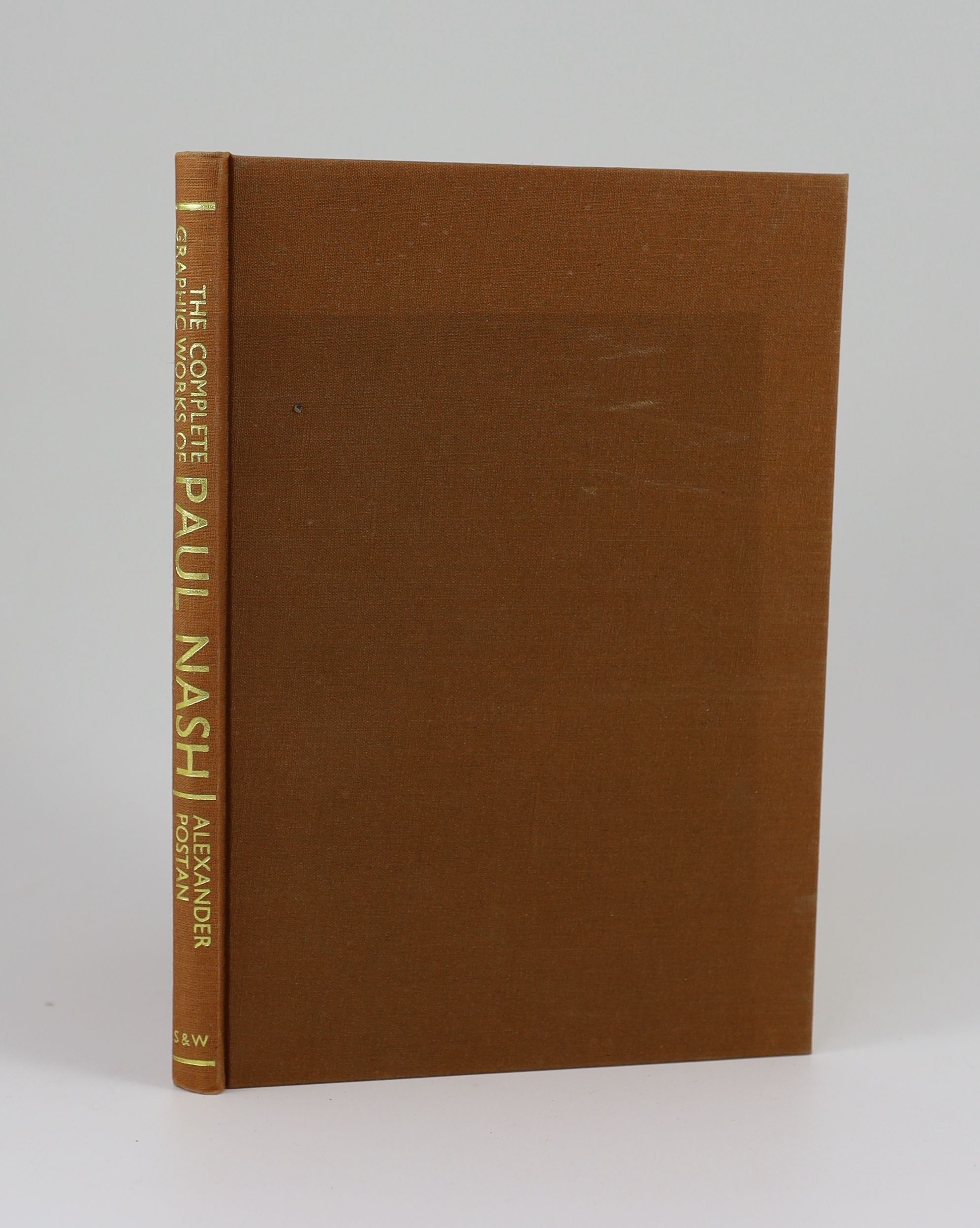 Postan, Alexander - The Complete Graphic Work of Paul Nash. 1st edition, complete with numerous illustrations within the text, publishers cloth with gilt letters direct on spine. 8vo. Secker & Warburg, London, 1973. Slig